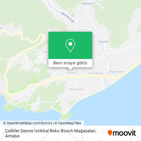 Çelikler Demre İstikbal Beko Bosch Mağazalari harita