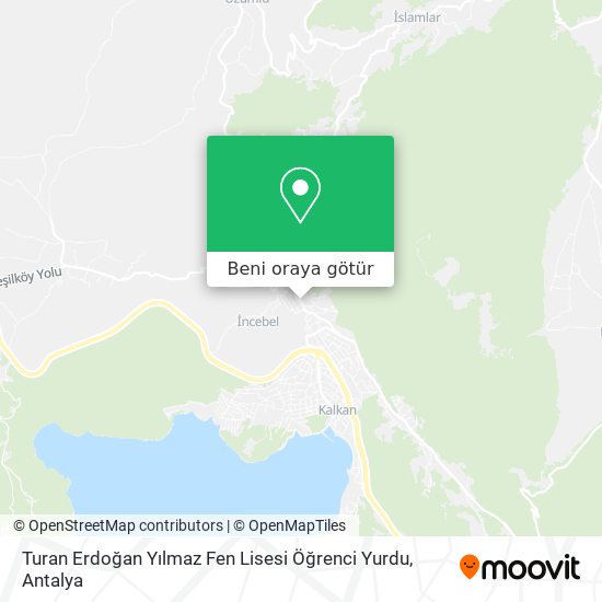 Turan Erdoğan Yılmaz Fen Lisesi Öğrenci Yurdu harita