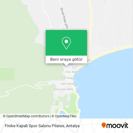 Finike Kapalı Spor Salonu Pilates harita