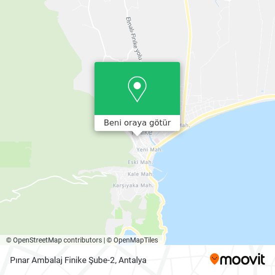 Pınar Ambalaj Finike Şube-2 harita