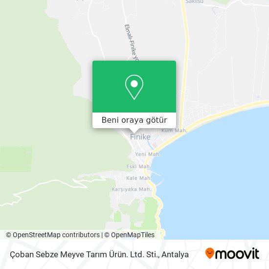 Çoban Sebze Meyve Tarım Ürün. Ltd. Sti. harita
