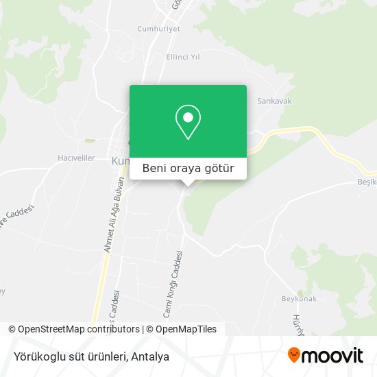 Yörükoglu süt ürünleri harita
