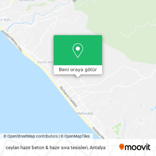 ceylan hazır beton & hazır sıva tesisleri harita