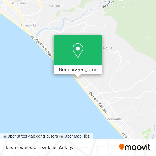kestel vanessa rezidans harita