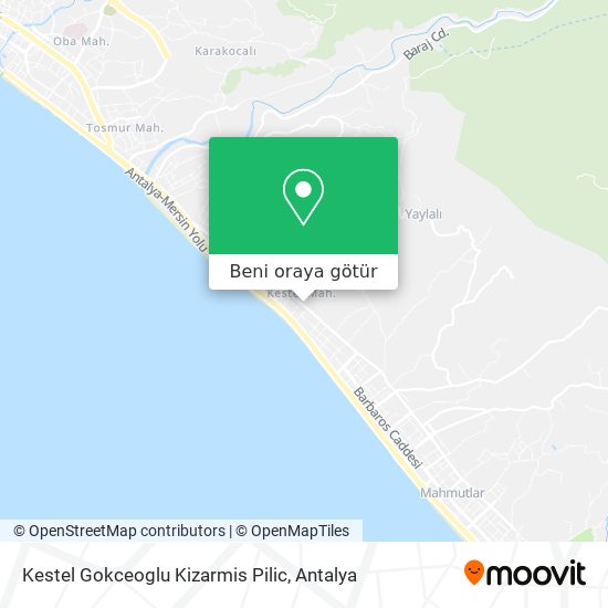 Kestel Gokceoglu Kizarmis Pilic harita