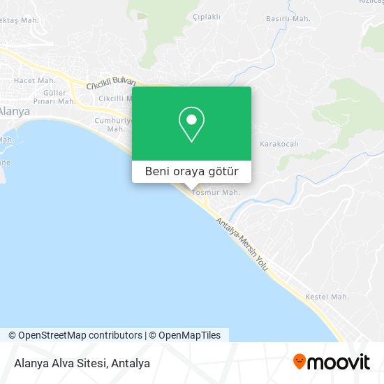 Alanya Alva Sitesi harita