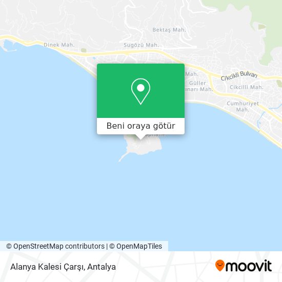 Alanya Kalesi Çarşı harita