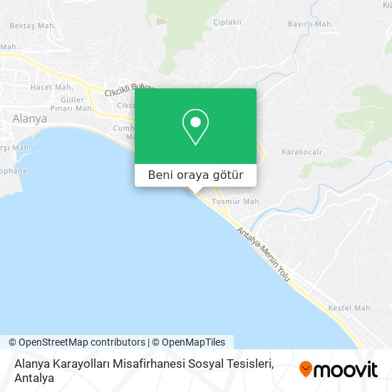 Alanya Karayolları Misafirhanesi Sosyal Tesisleri harita