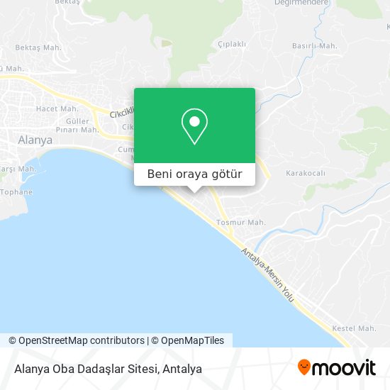 Alanya Oba Dadaşlar Sitesi harita