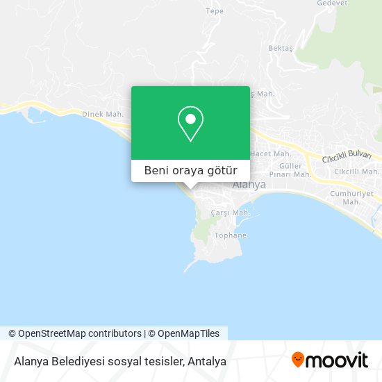 Alanya Belediyesi sosyal tesisler harita