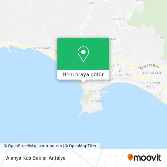 Alanya Kuş Bakışı harita