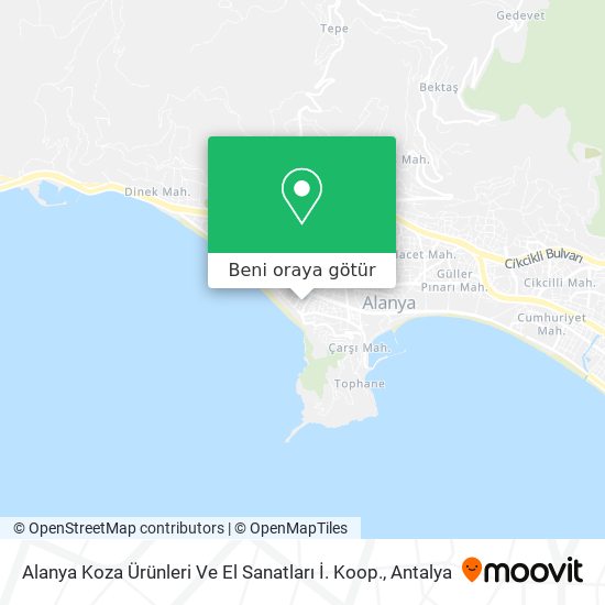 Alanya Koza Ürünleri Ve El Sanatları İ. Koop. harita