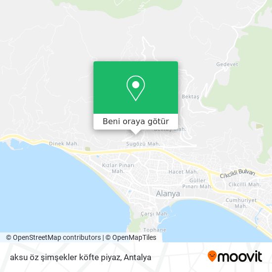 aksu öz şimşekler köfte piyaz harita
