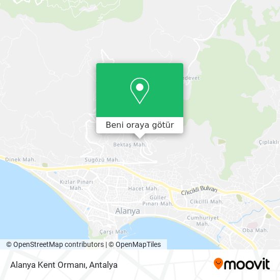 Alanya Kent Ormanı harita