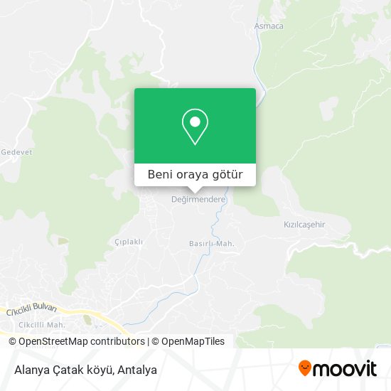 Alanya Çatak köyü harita