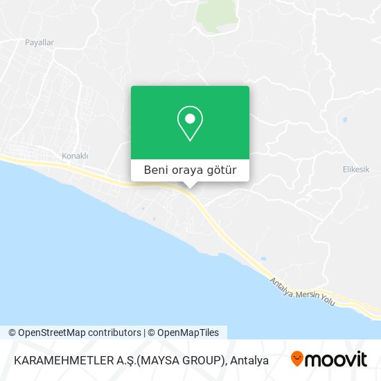 KARAMEHMETLER A.Ş.(MAYSA GROUP) harita