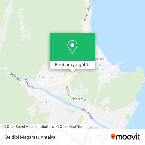 Beldibi Mağarası harita