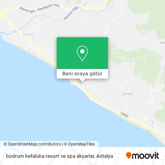 bodrum kefaluka resort ve spa akyarlar harita