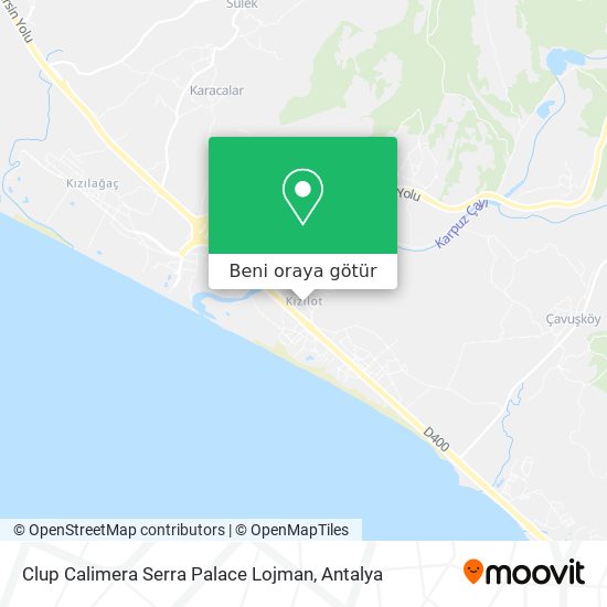 Clup Calimera  Serra Palace Lojman harita
