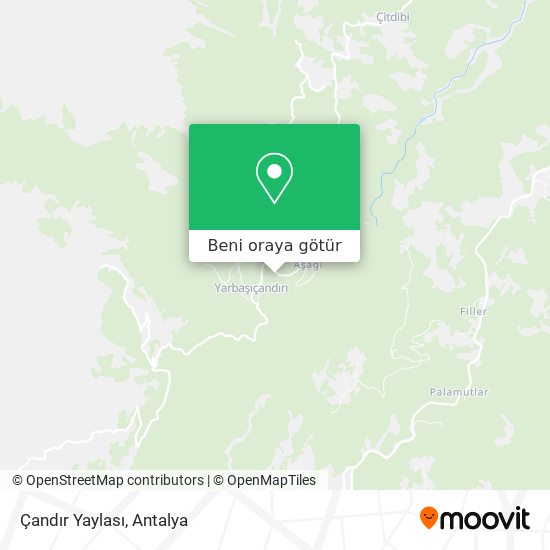 Çandır Yaylası harita