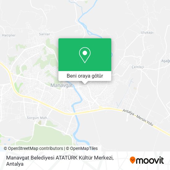 Manavgat Belediyesi ATATÜRK Kültür Merkezi harita