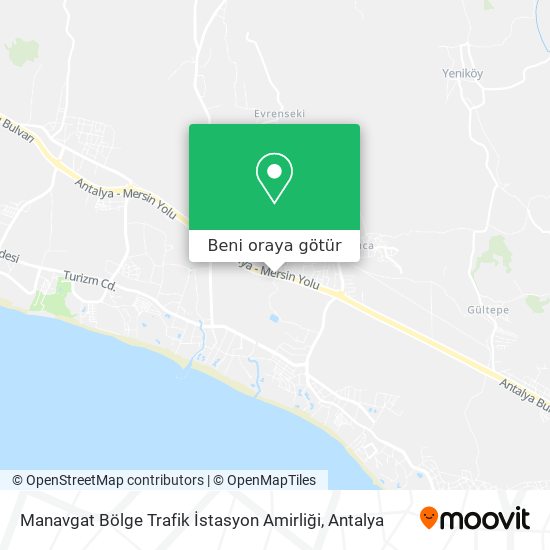 Manavgat Bölge Trafik İstasyon Amirliği harita