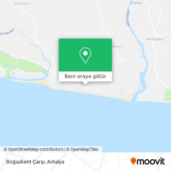 Boğazkent Çarşı harita