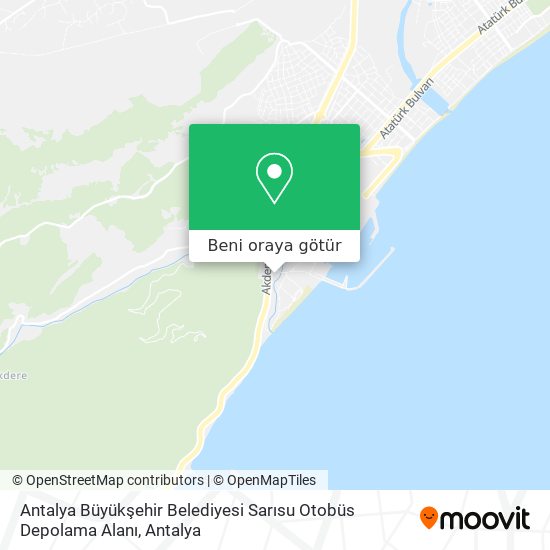 Antalya Büyükşehir Belediyesi Sarısu Otobüs Depolama Alanı harita