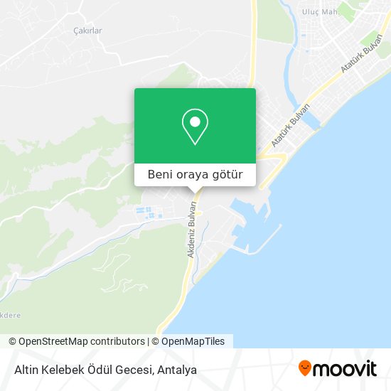 Altin Kelebek Ödül Gecesi harita