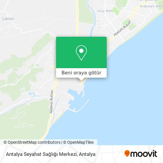 Antalya Seyahat Sağlığı Merkezi harita