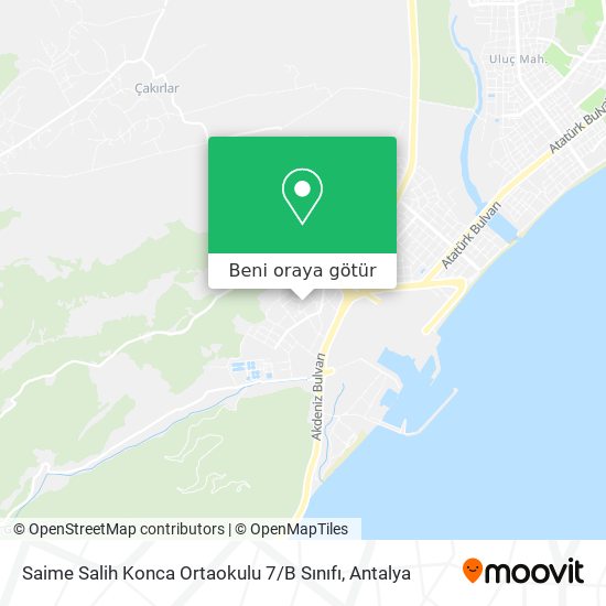 Saime Salih Konca Ortaokulu 7 / B Sınıfı harita