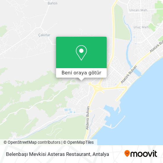 Belenbaşı Mevkisi Asteras Restaurant harita