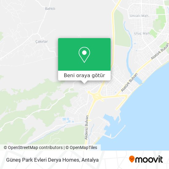 Güneş Park Evleri Derya Homes harita