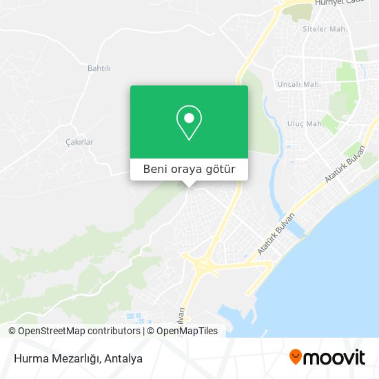 Hurma Mezarlığı harita