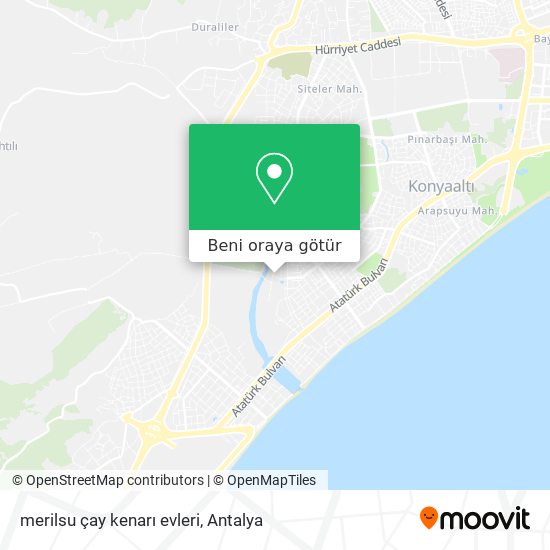 merilsu çay kenarı evleri harita