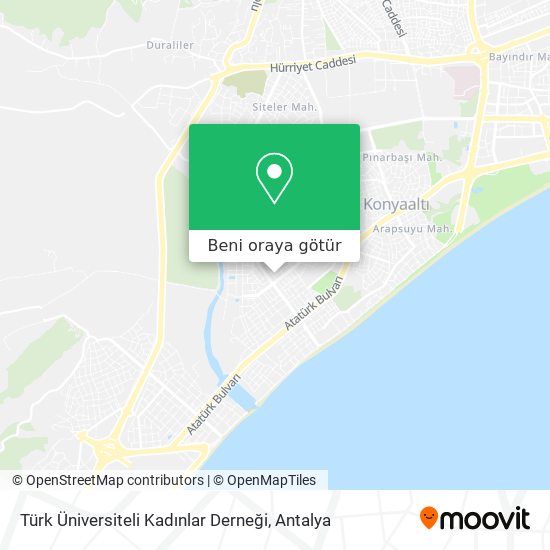 Türk Üniversiteli Kadınlar Derneği harita