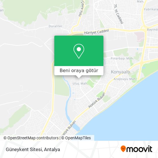Güneykent Sitesi harita