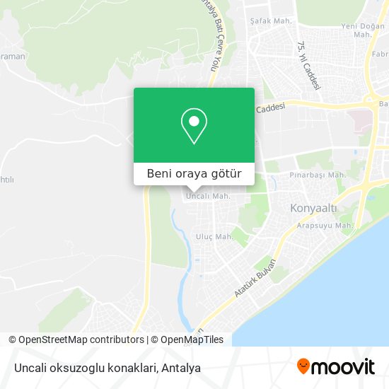 Uncali oksuzoglu konaklari harita