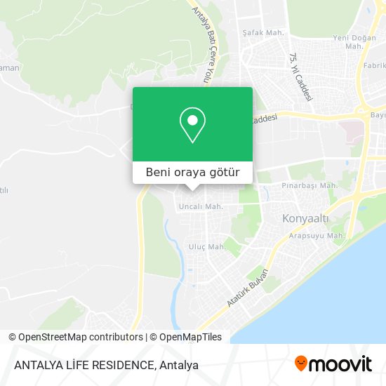 ANTALYA LİFE RESIDENCE harita
