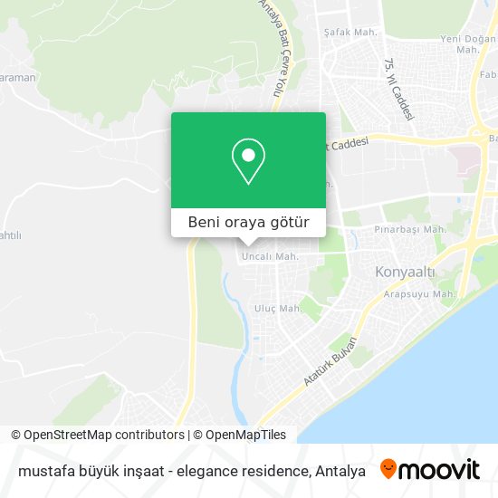 mustafa büyük inşaat - elegance residence harita