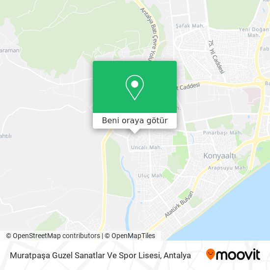 Muratpaşa Guzel Sanatlar Ve Spor Lisesi harita