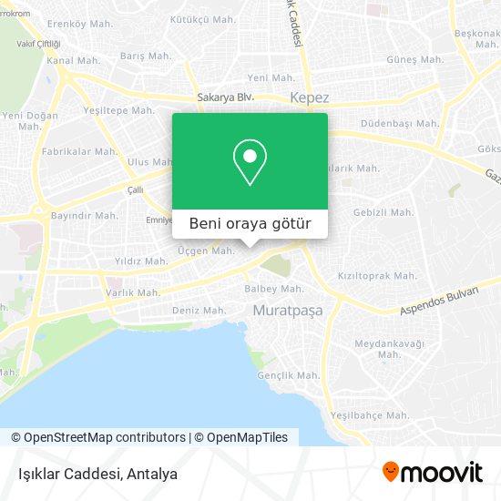 Işıklar Caddesi harita