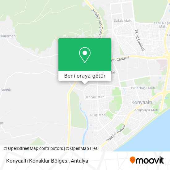 Konyaaltı Konaklar Bölgesi harita