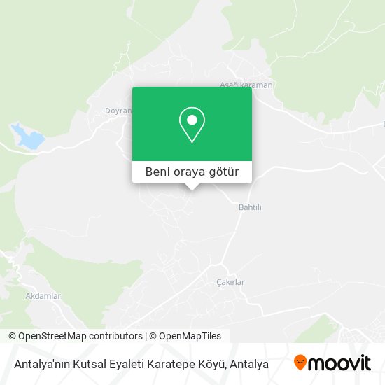 Antalya'nın Kutsal Eyaleti Karatepe Köyü harita