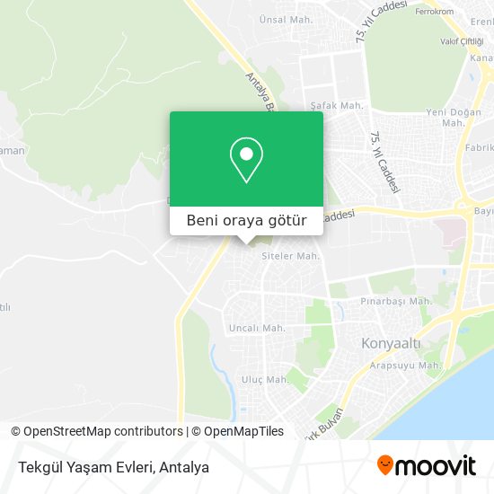 Tekgül Yaşam Evleri harita