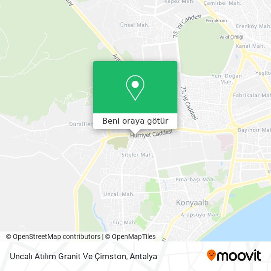 Uncalı Atılım Granit Ve Çimston harita