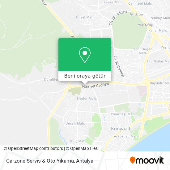 Carzone Servis & Oto Yıkama harita