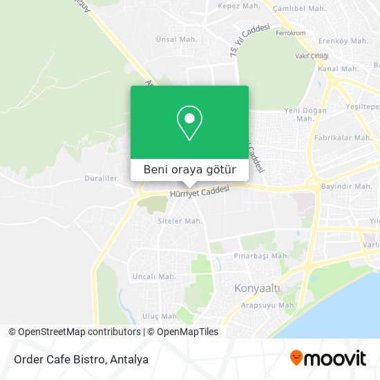 Order Cafe Bistro harita