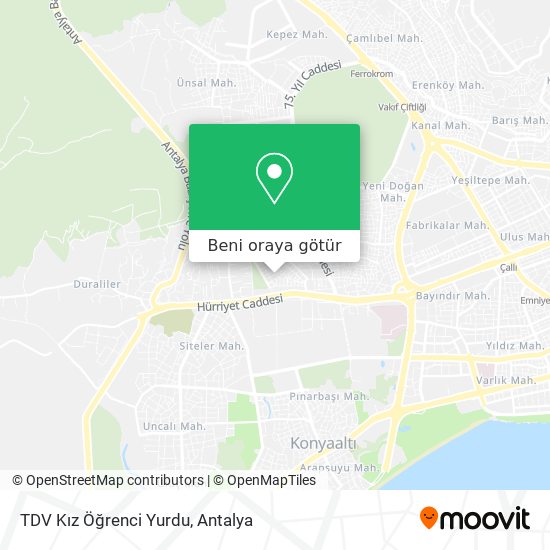 TDV Kız Öğrenci Yurdu harita