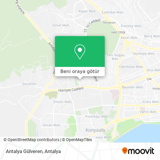Antalya Gülveren harita